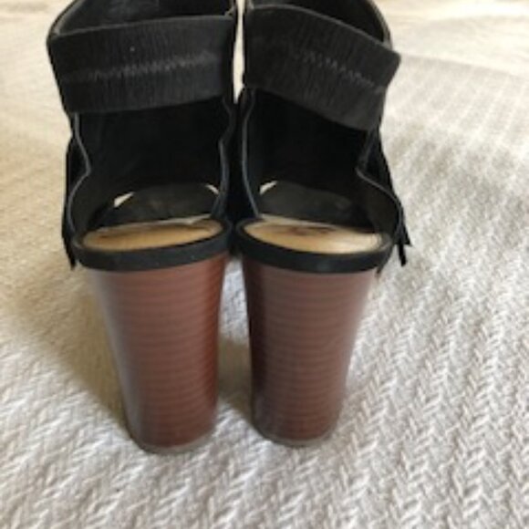 Sam Edelman Elaine - black suede fringed sandals - size 8.5 - Picture 3 of 9